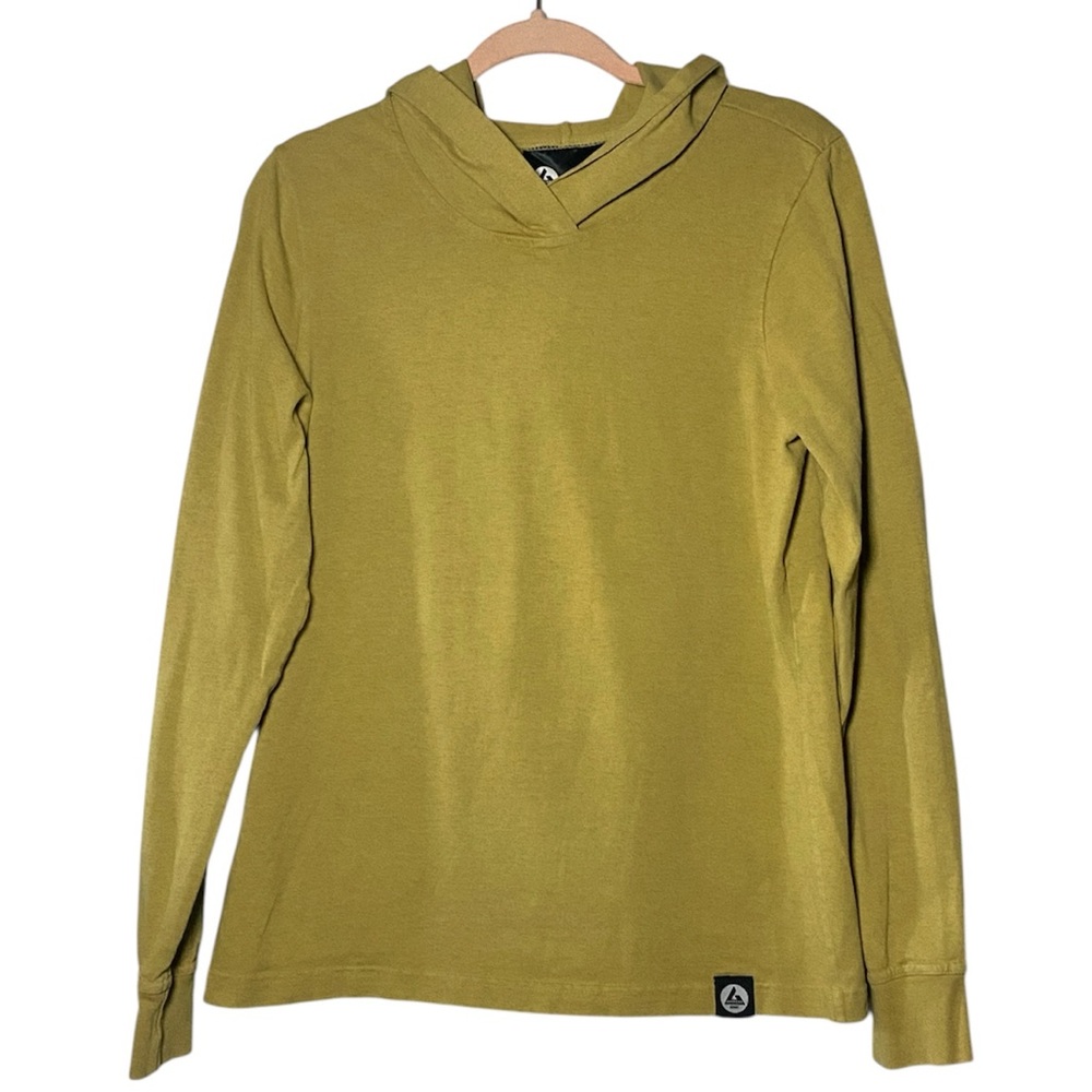 American Giant Hoodie Womens Medium Mustard Yellow 100% Cotton Relaxed Fit